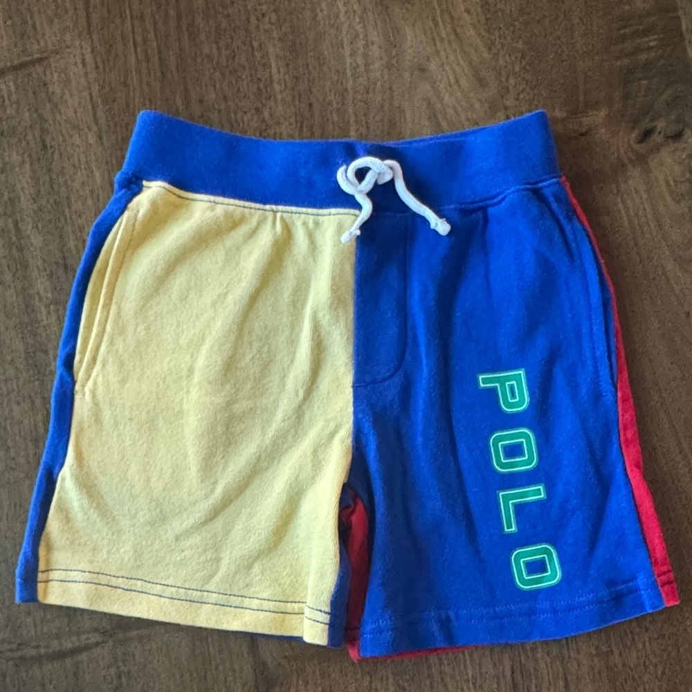 Polo by Ralph Lauren Colorblock Kids Shorts - Blue & Yellow
